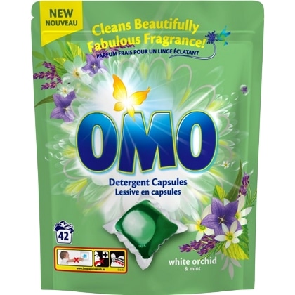Omo Wascapsules – Flowery White Orchid 42 stuks 8886467002182