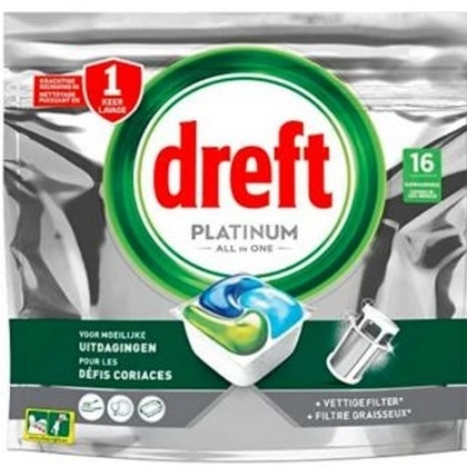 Dreft Vaatwastabs – All in One Platinum 16 stuks - 8001841972848