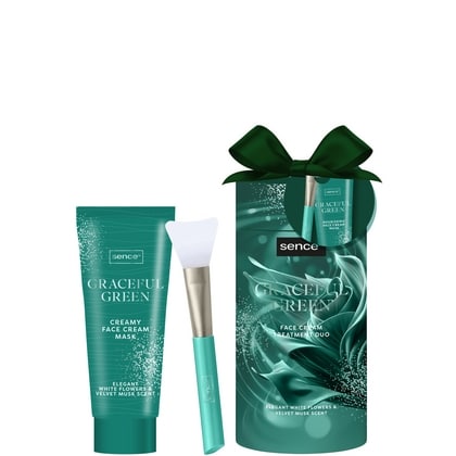 Geschenk Sence - Gezichtsmasker Kit - Night Luxe Graceful Green - (1x Gezichtsmasker Cream 50ml & 1x Gezichtsmasker Applicator) - 8721073615817