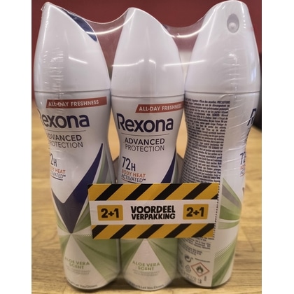 Rexona Deospray - Advanced Protection Aloë Vera 150 ml. 2+1 Promo pack. - 8720182814500