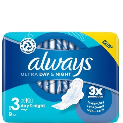 Always Maandverband – Ultra Day & Night 9 stuks -8700216026321